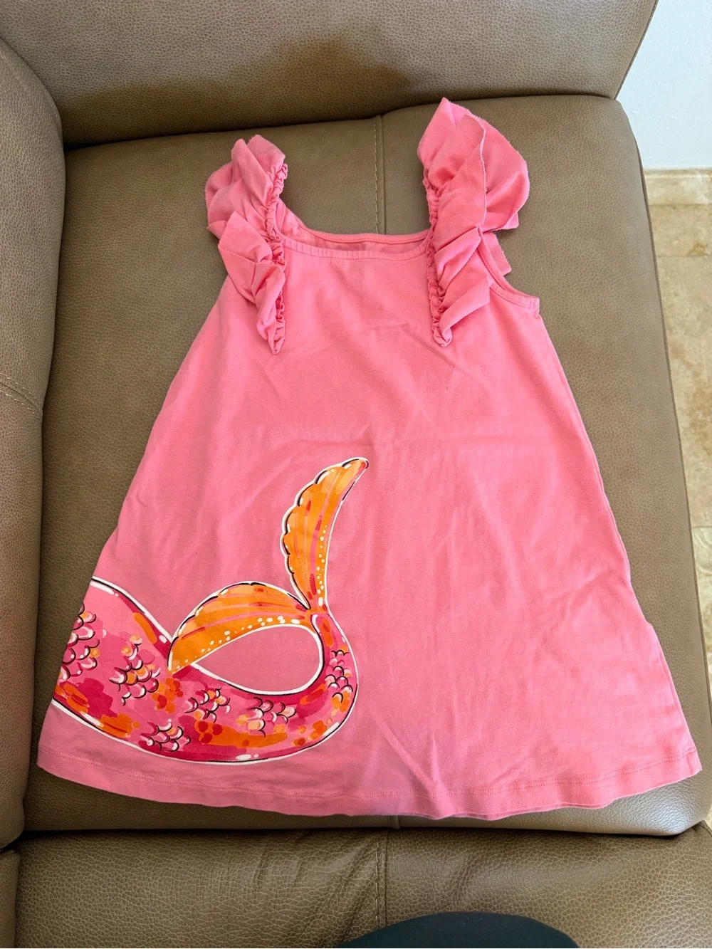 Mayoral pink Mermaid ruffled dress - printed dress Girls  with Whimsical